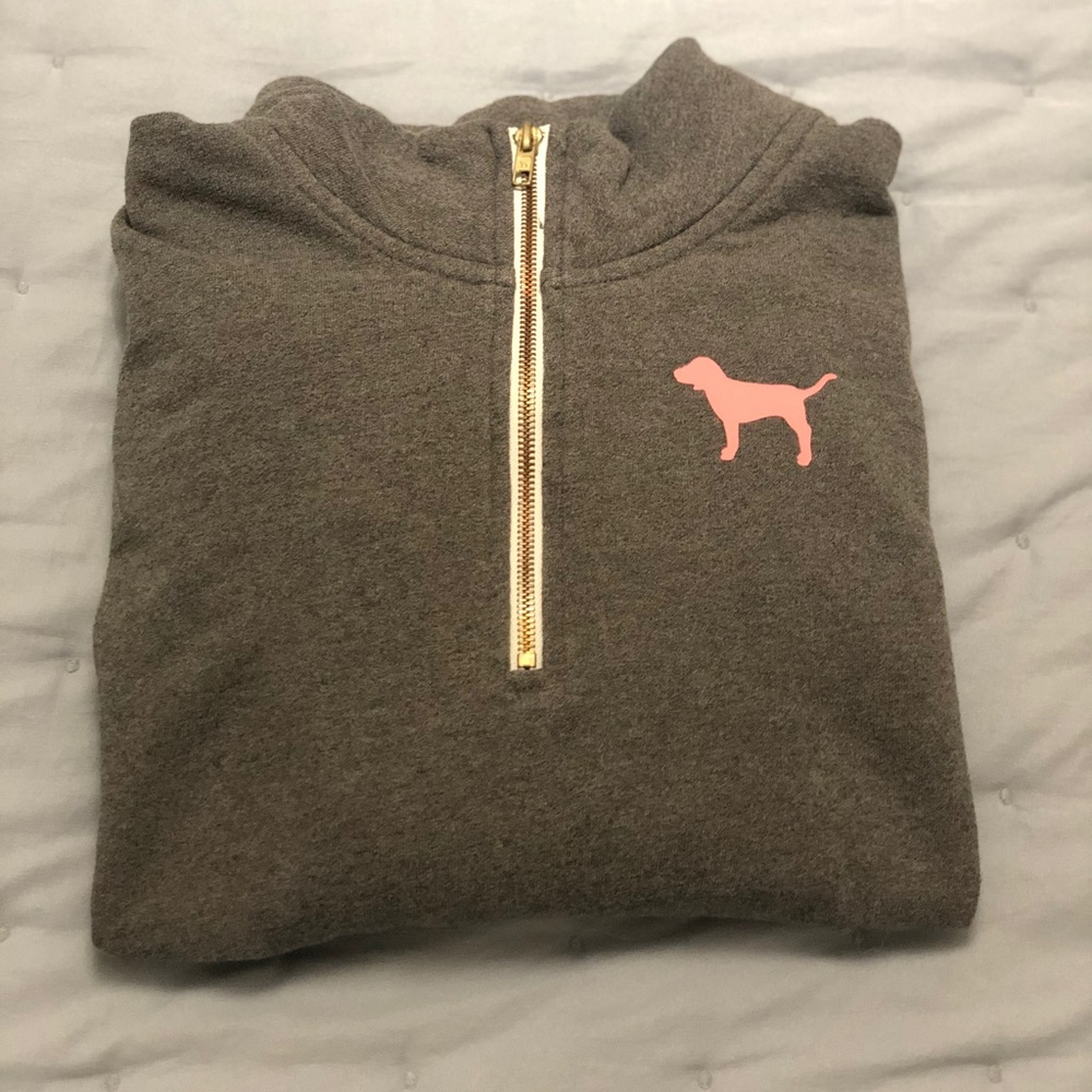 PINK Quarter-Zip Sweater